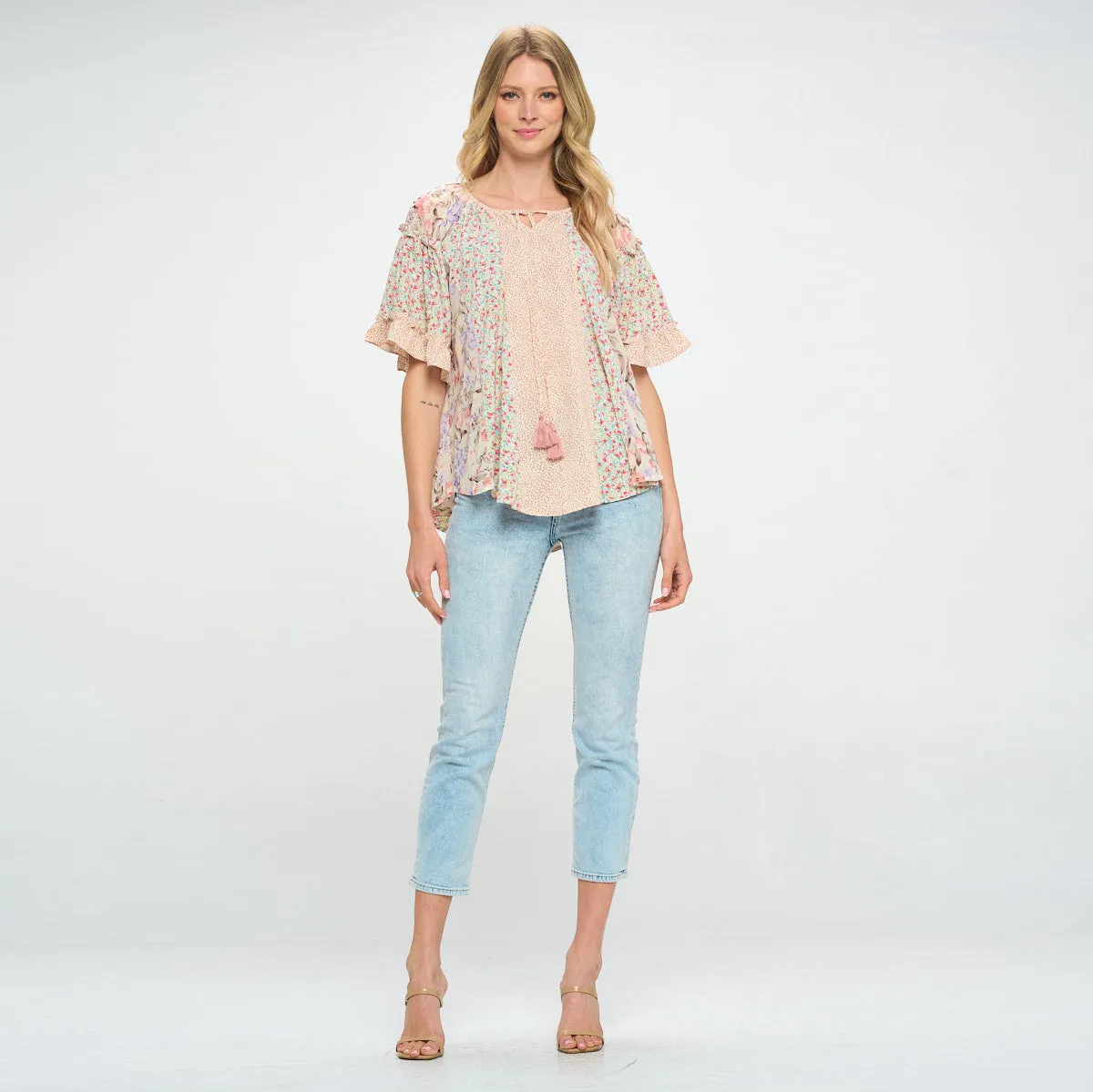 Tassel Tie Bohemian Blouse
