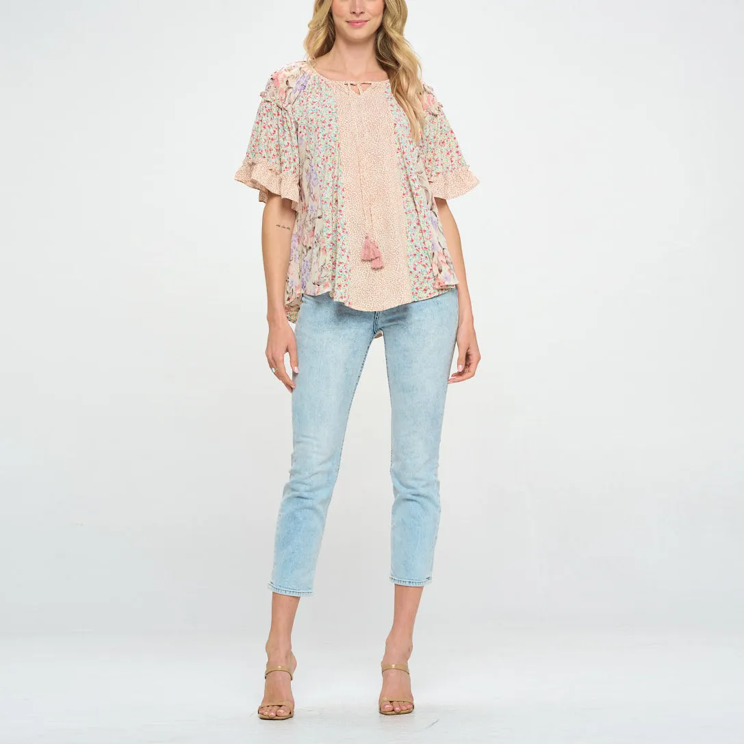 Tassel Tie Bohemian Blouse