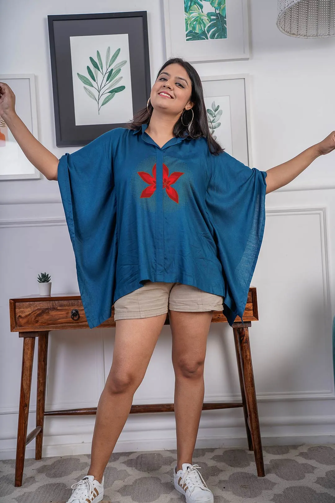 Teal Kaftan Top - Dual