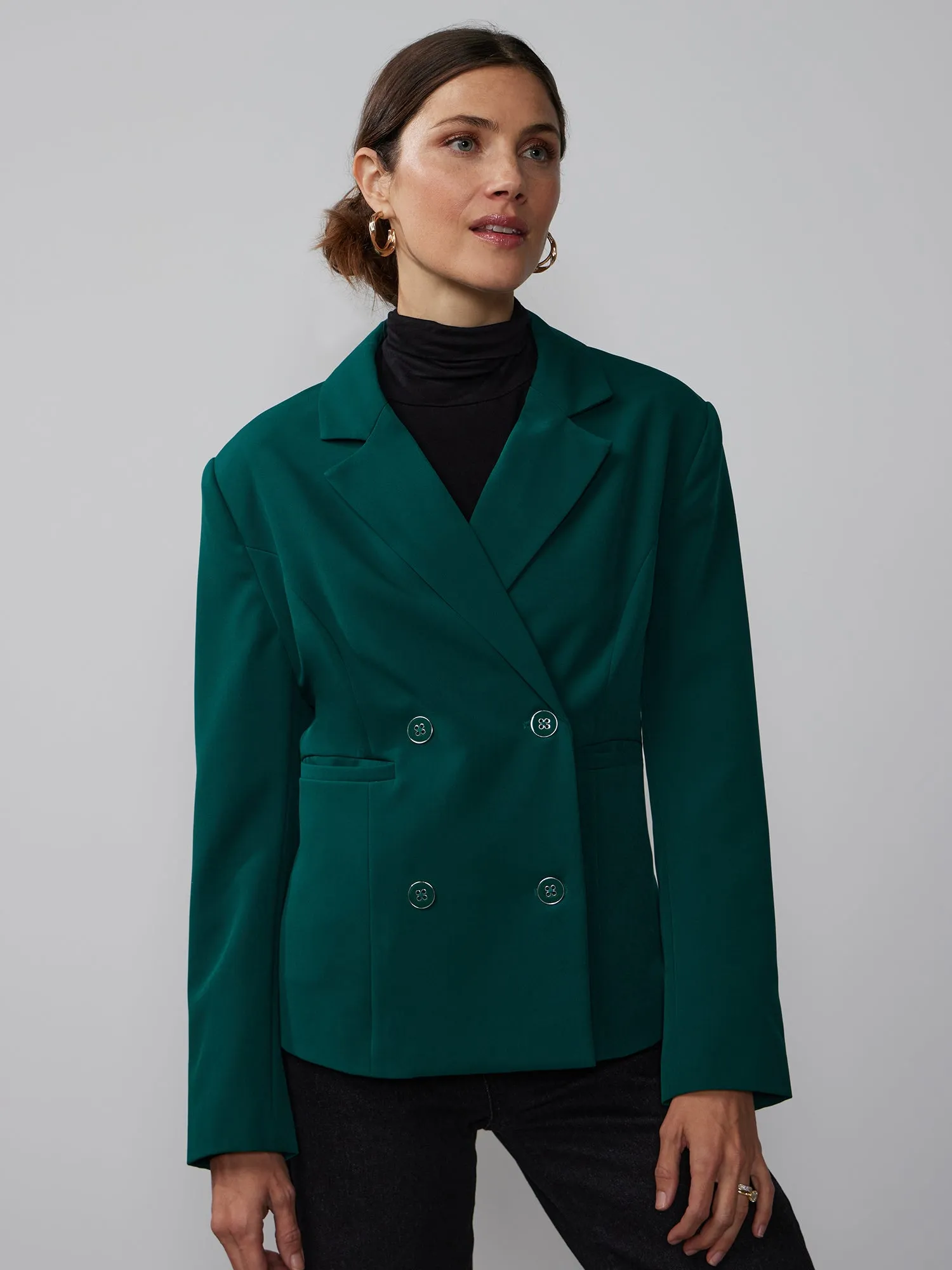 Tech Twill Double Breasted Blazer