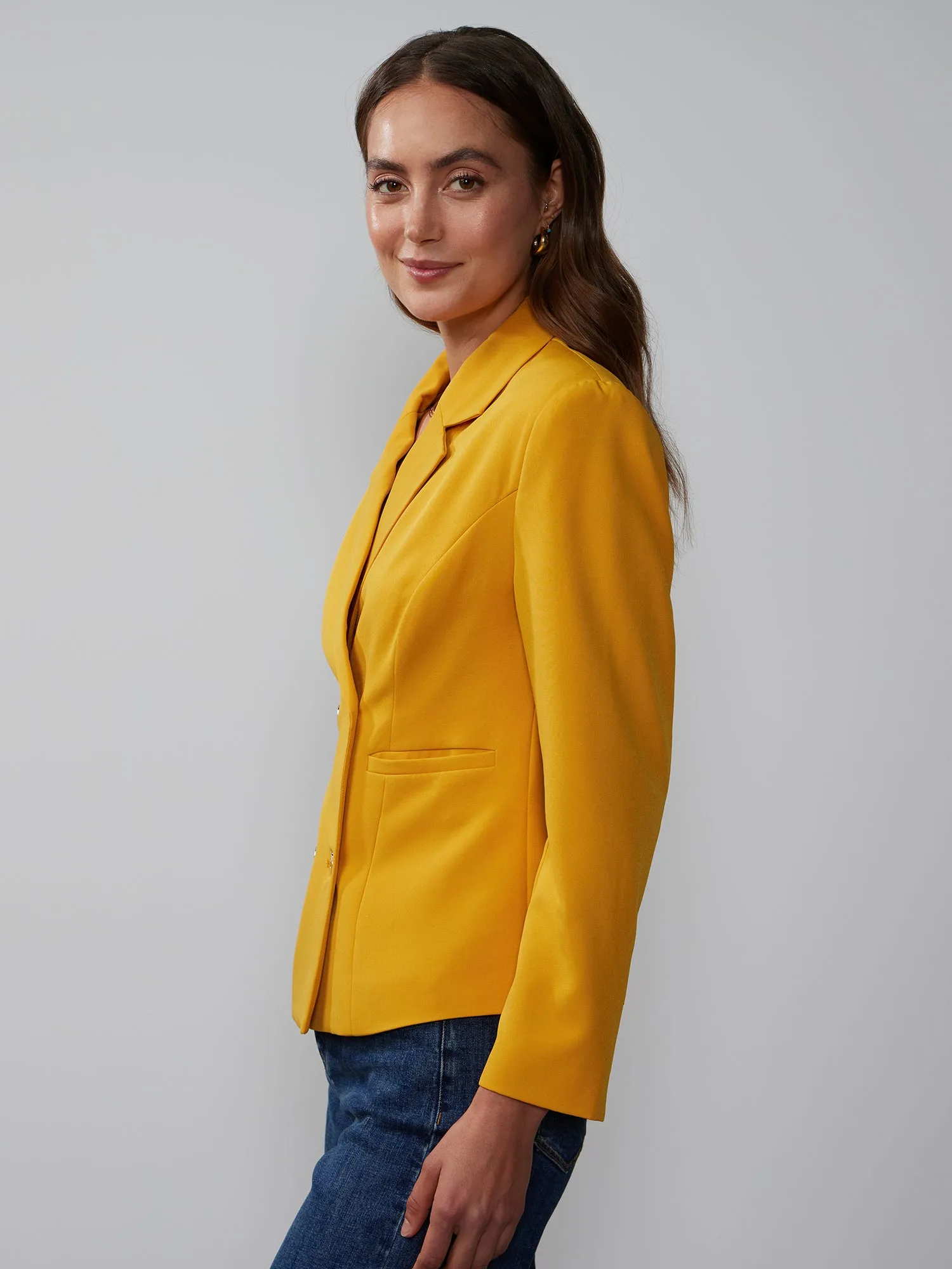 Tech Twill Double Breasted Blazer