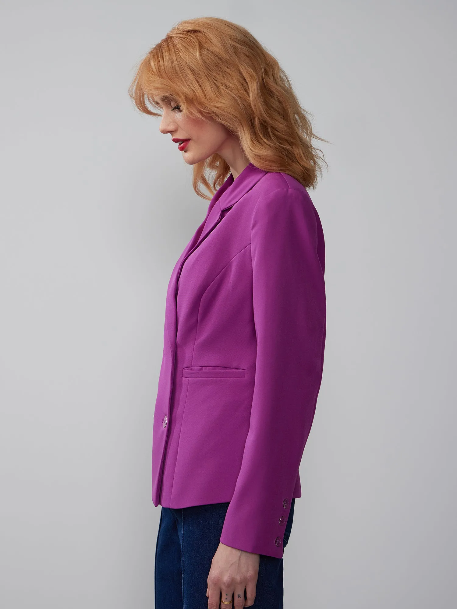 Tech Twill Double Breasted Blazer