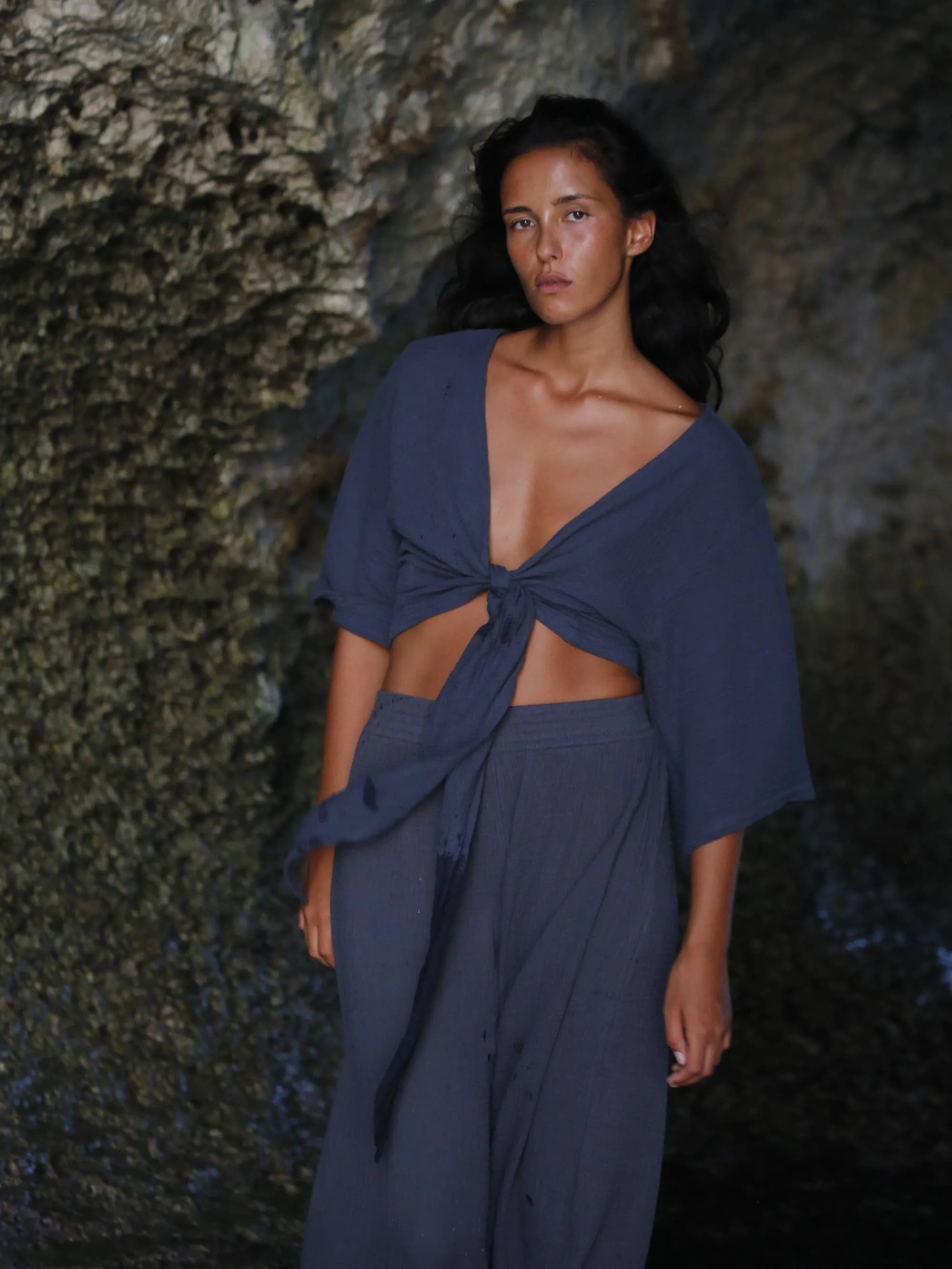 The Handloom - Skye Palazzo Pants - Navy