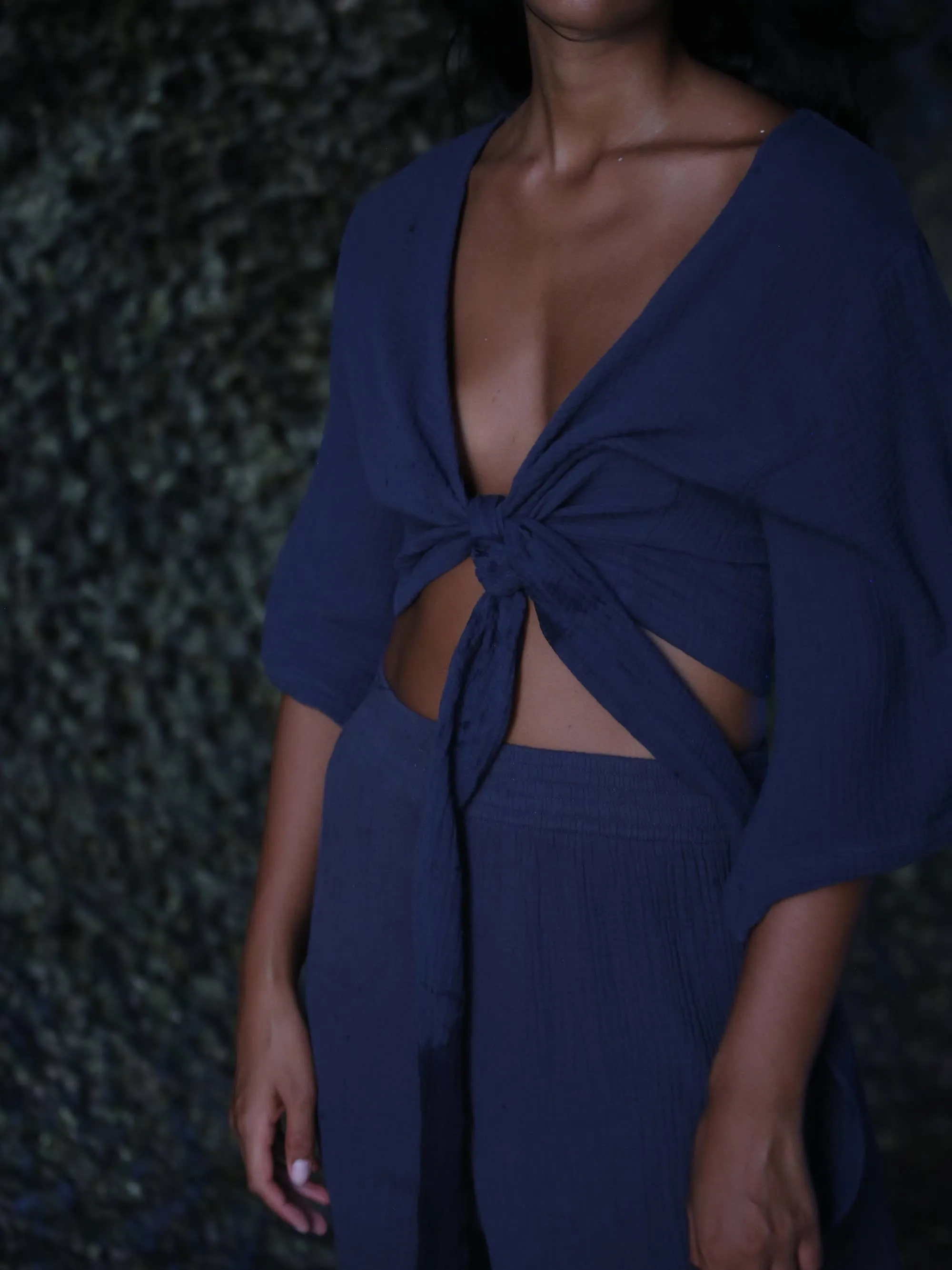 The Handloom - Skye Palazzo Pants - Navy