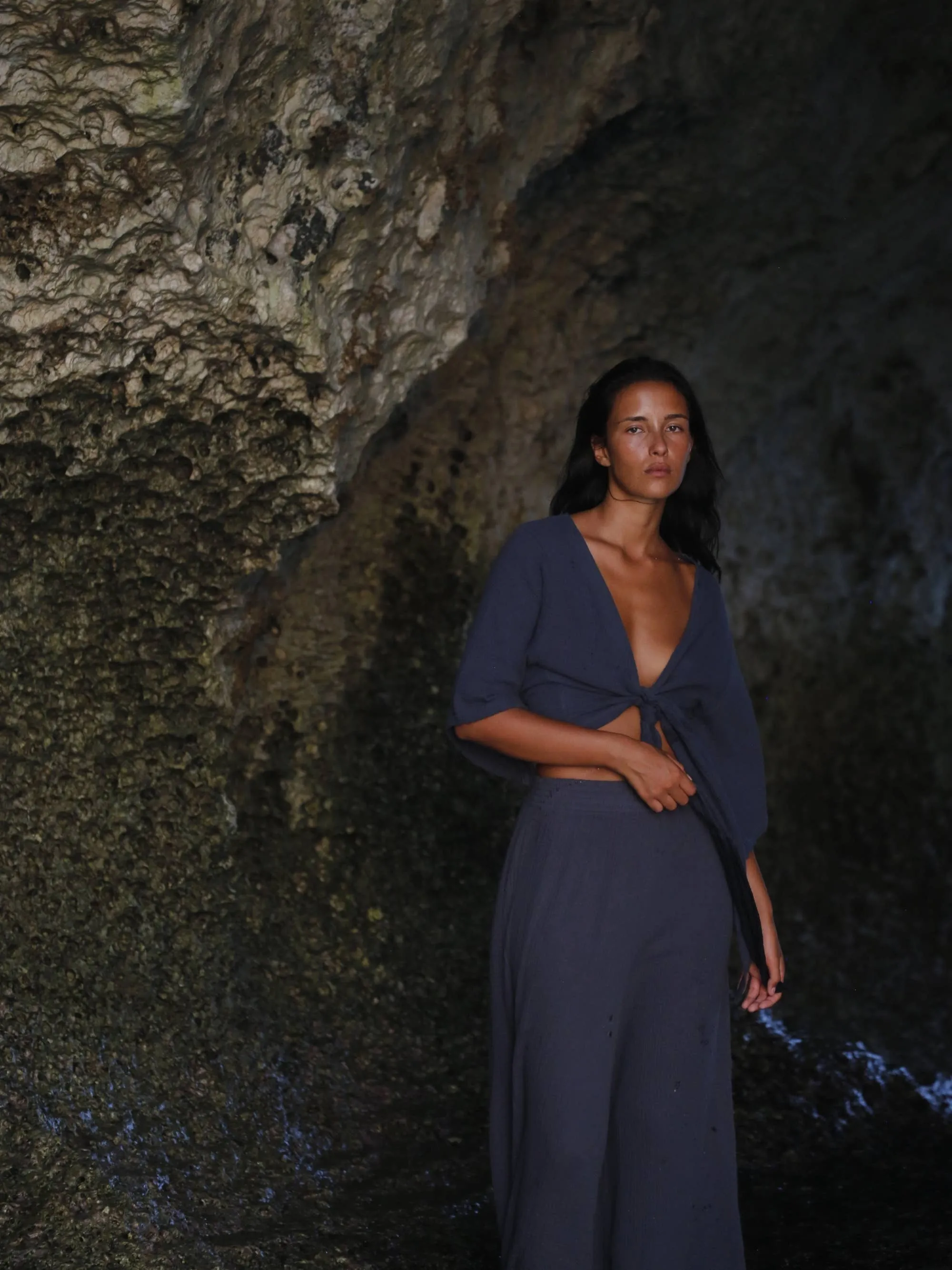 The Handloom - Skye Palazzo Pants - Navy