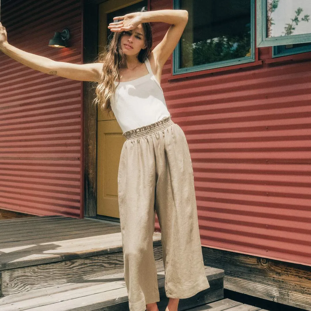 The Luna Pant | Sage Linen