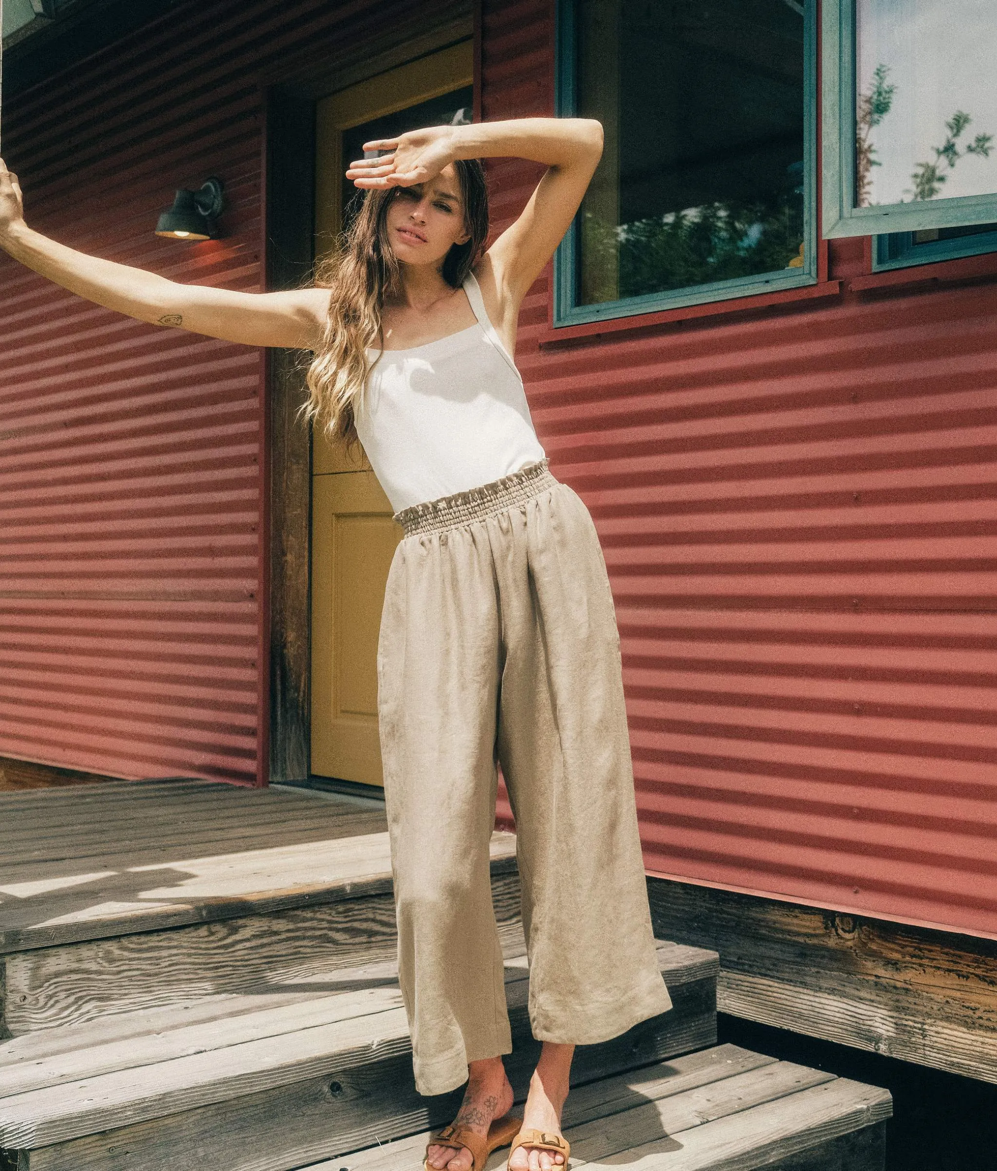 The Luna Pant | Sage Linen