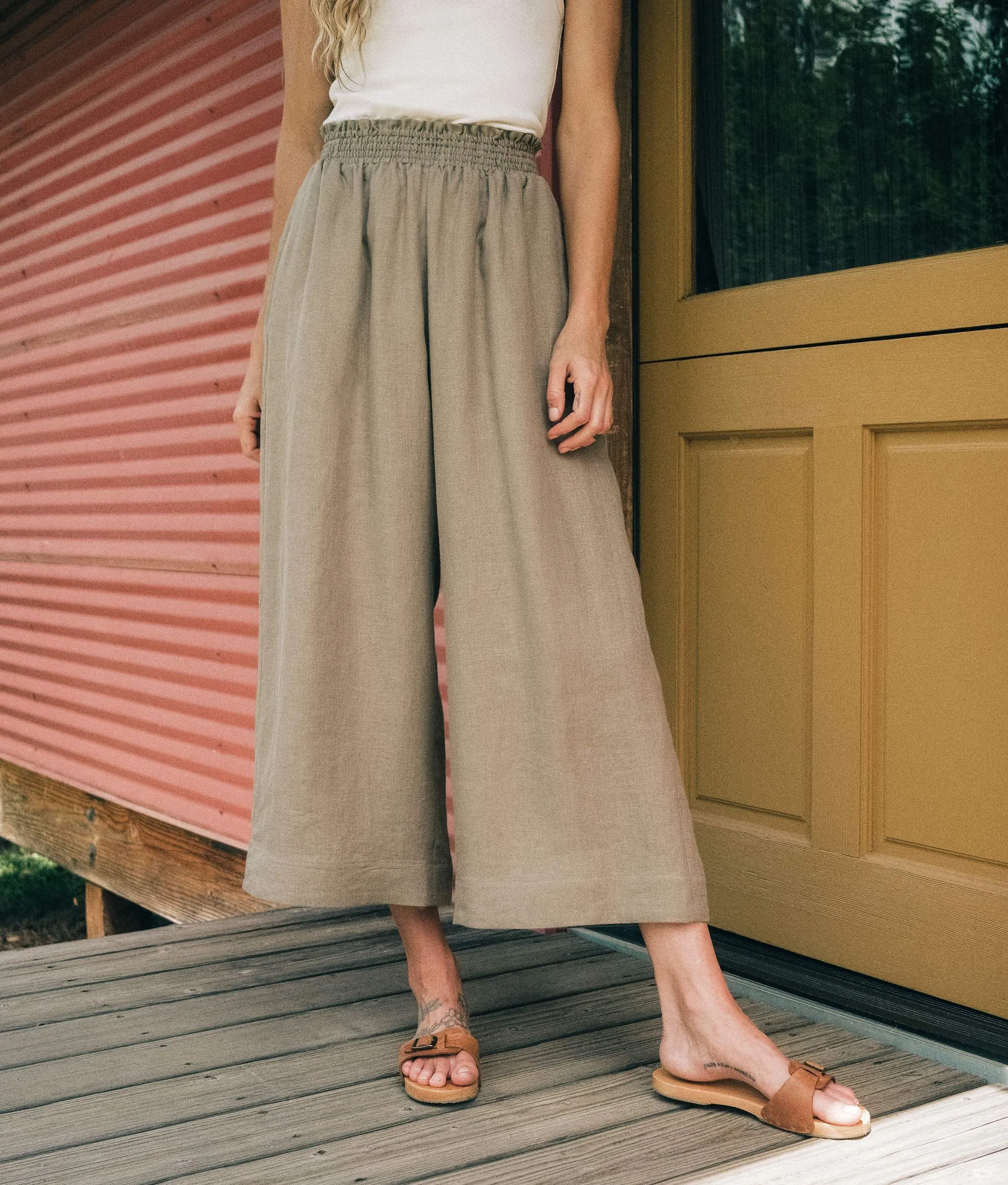 The Luna Pant | Sage Linen