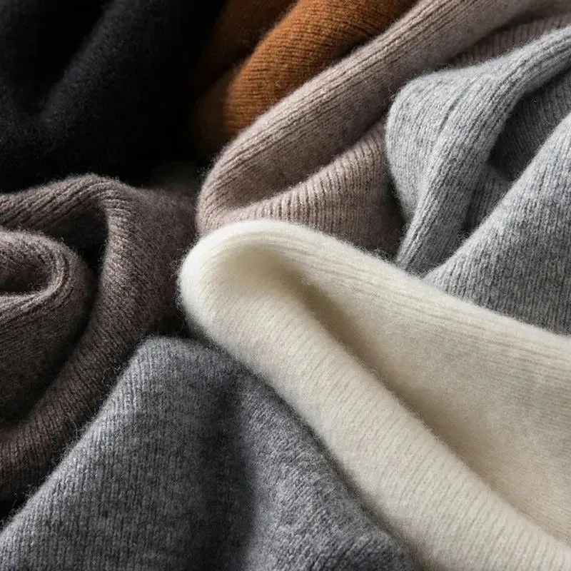 Thick Warm Knitted Casual Chic Basic Soft Elastic High Waist Women's Pants Korean Fashion Straight Ankle-Length Pants For Women