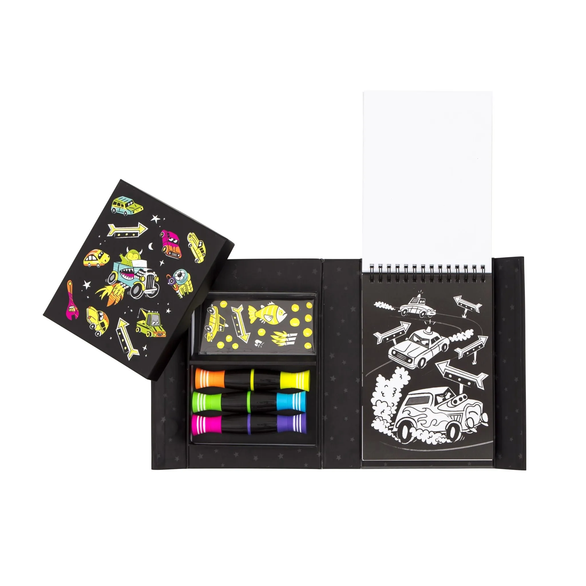 Tiger Tribe Neon Colouring Set Road Stars