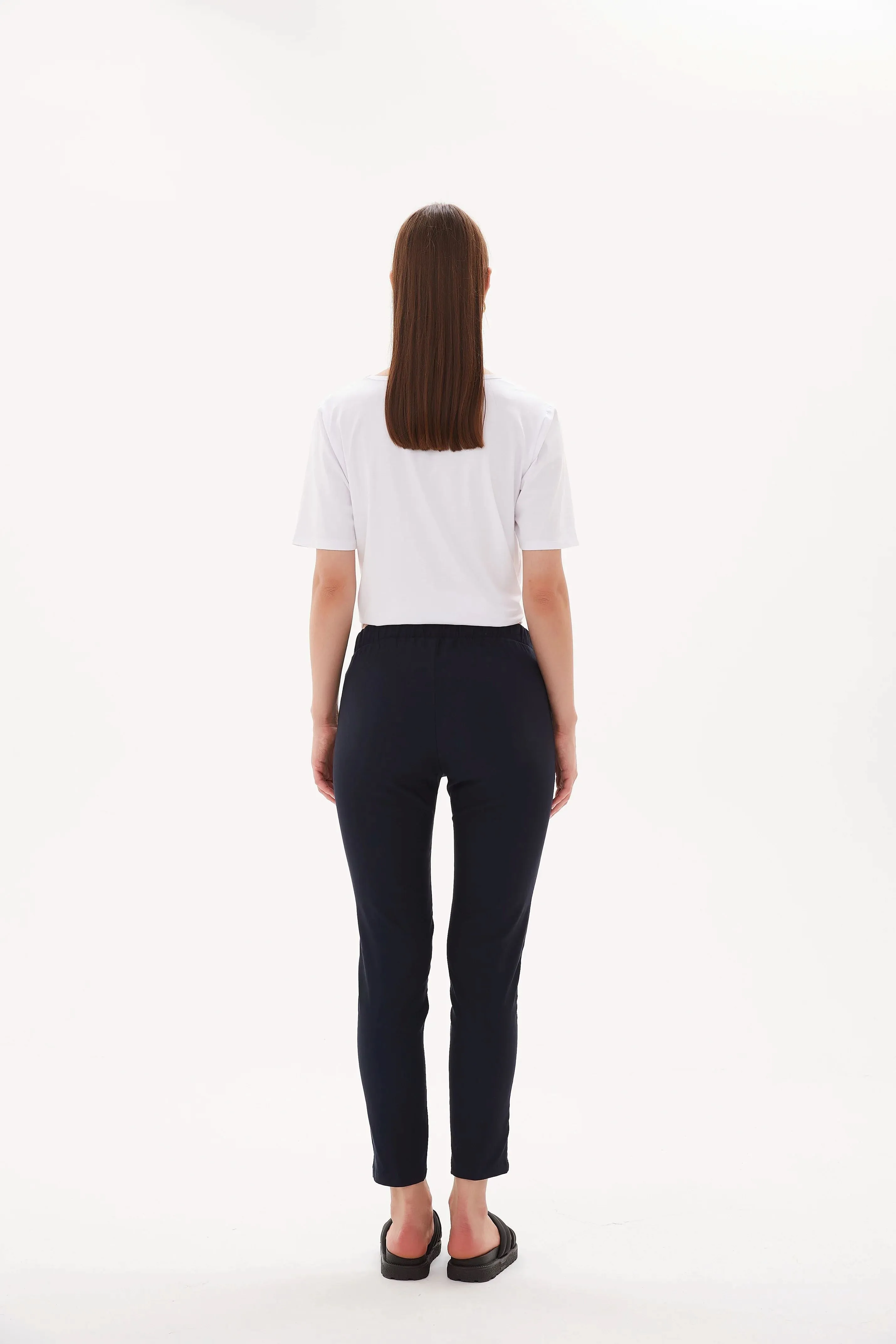 Tirelli Straight Crop Pant High Ankle - Navy