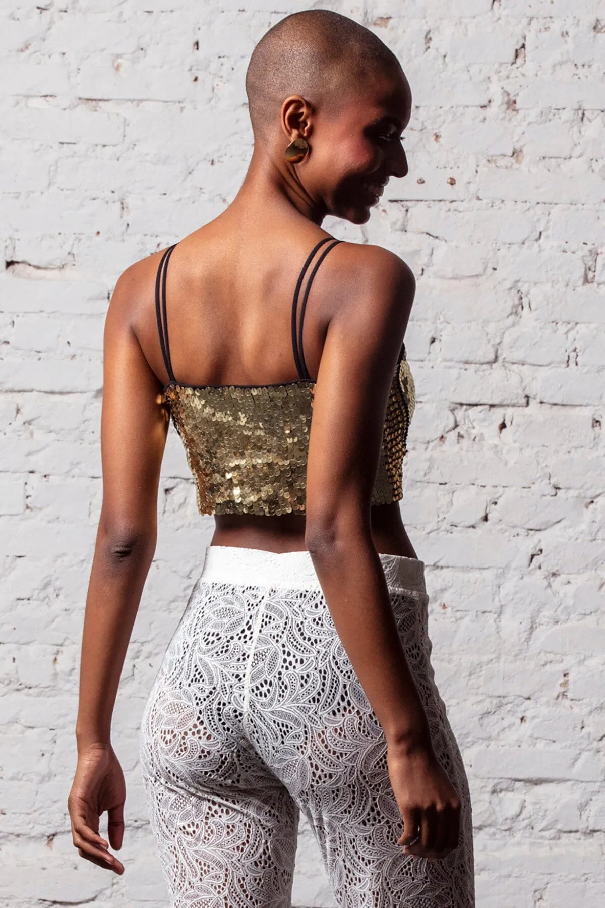 Top Bordado Lumi - Dourado