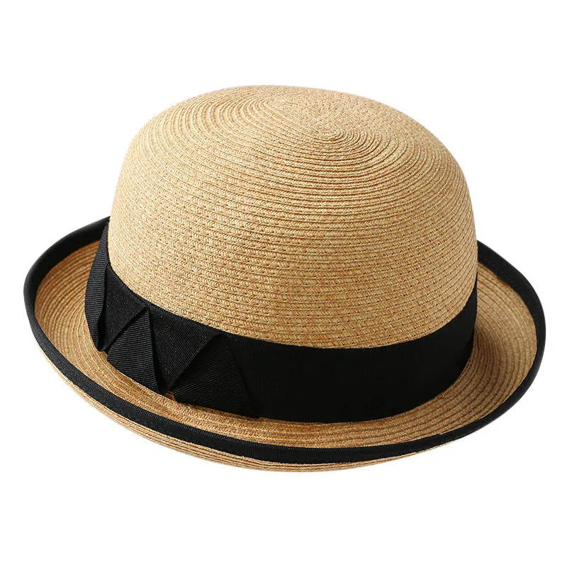 Top Hat Papyrus Dome Sun Hat Female Outdoor Sun-Proof Straw Hat