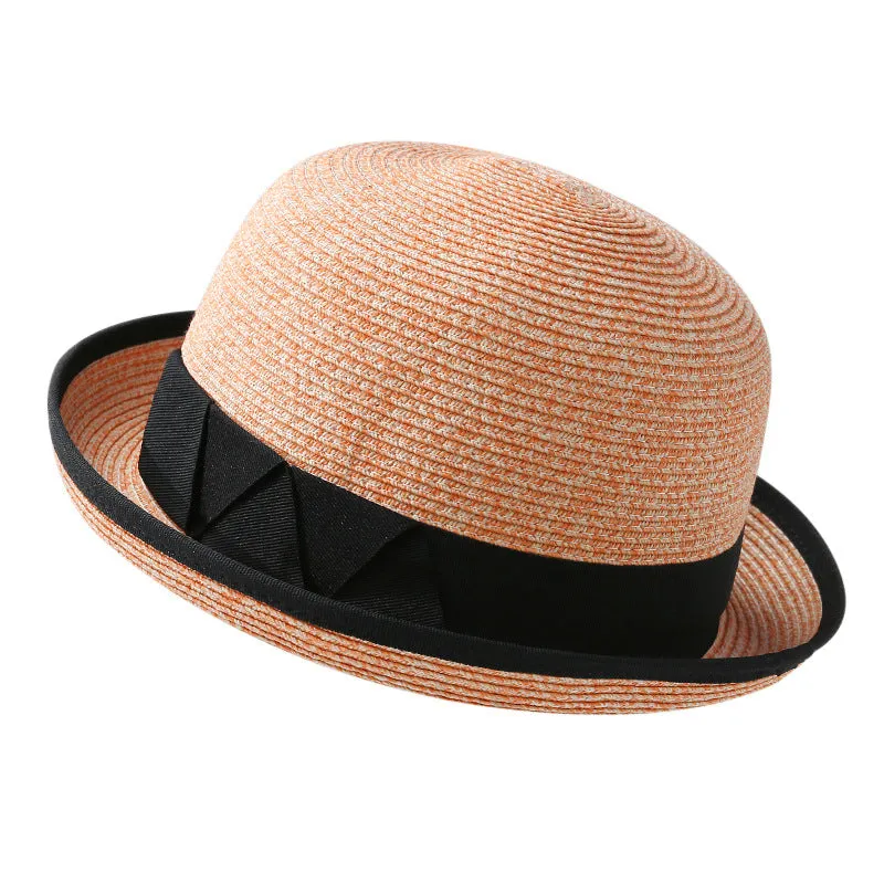 Top Hat Papyrus Dome Sun Hat Female Outdoor Sun-Proof Straw Hat