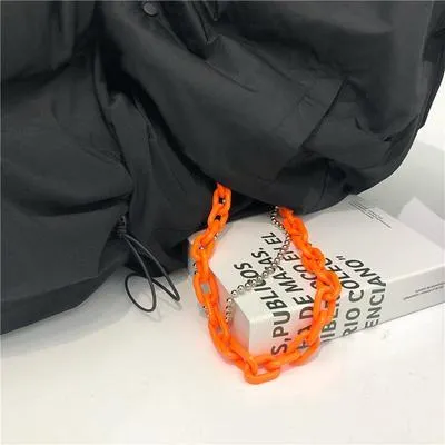 Transparent Double Bead Neon Color Waist Chains