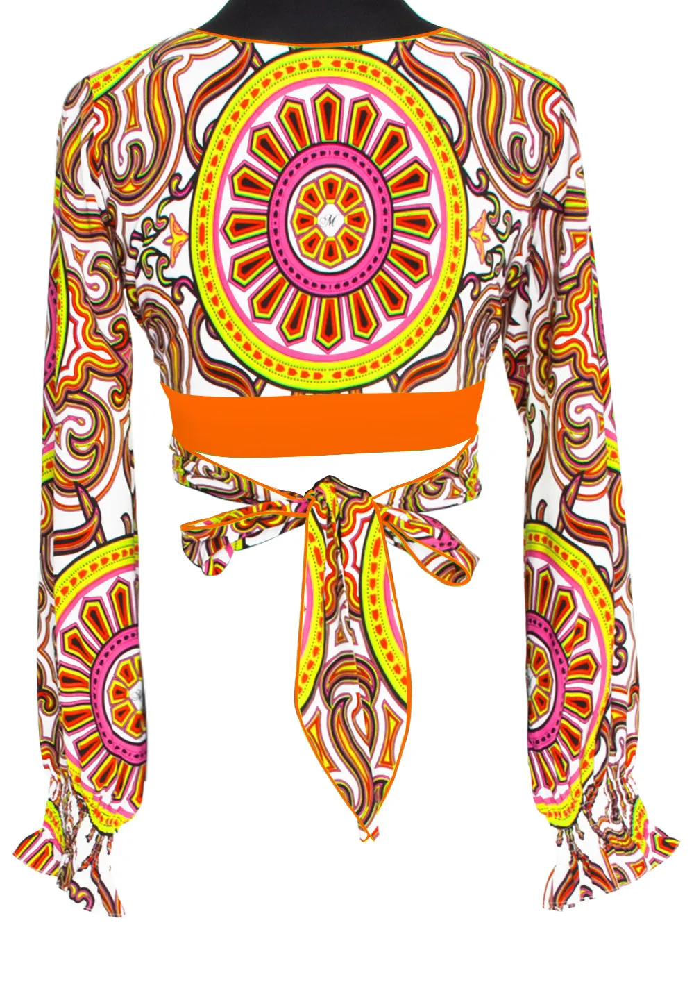 Tribal - Sun Crop Top (Neon Orange)