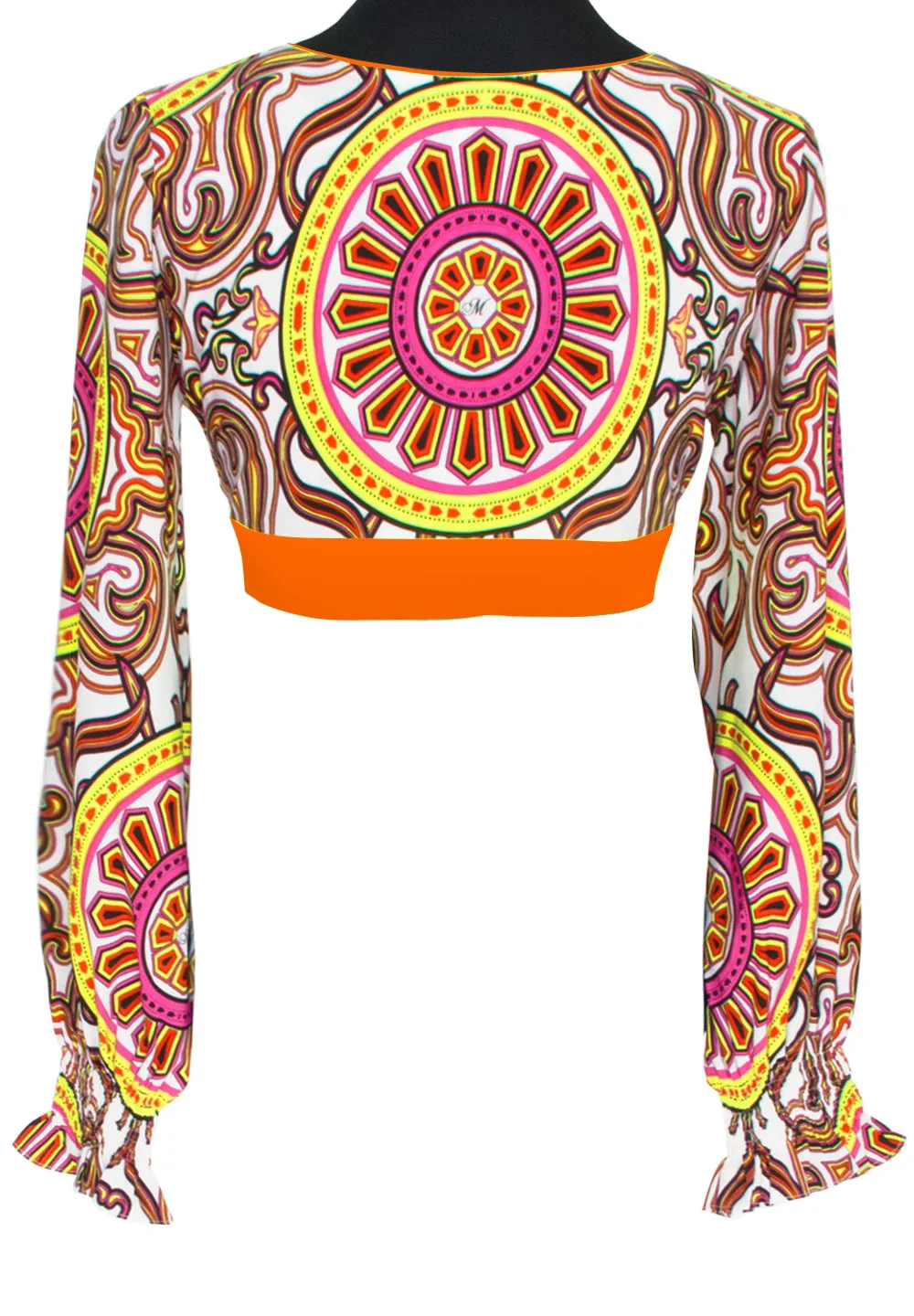 Tribal - Sun Crop Top (Neon Orange)