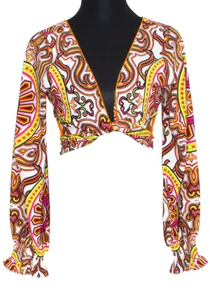 Tribal - Sun Crop Top (Neon Orange)