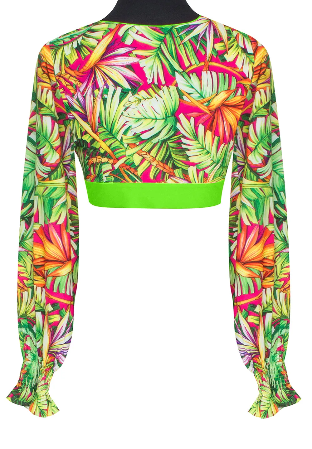 Tropics - Jungle Paradise Crop Top (Neon Green)