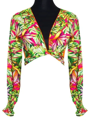 Tropics - Jungle Paradise Crop Top (Neon Orange)