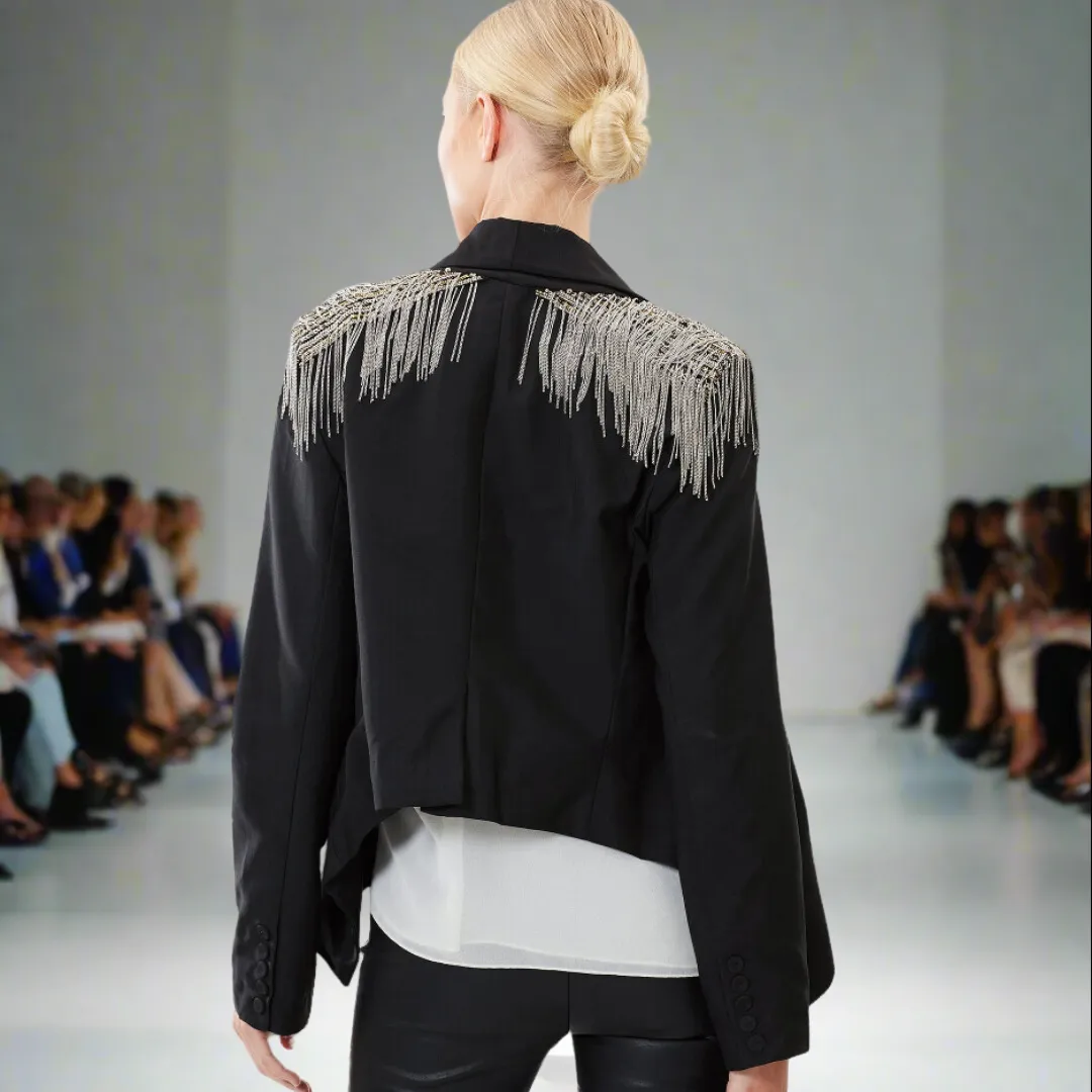 Tuxedo Blazer With Chains