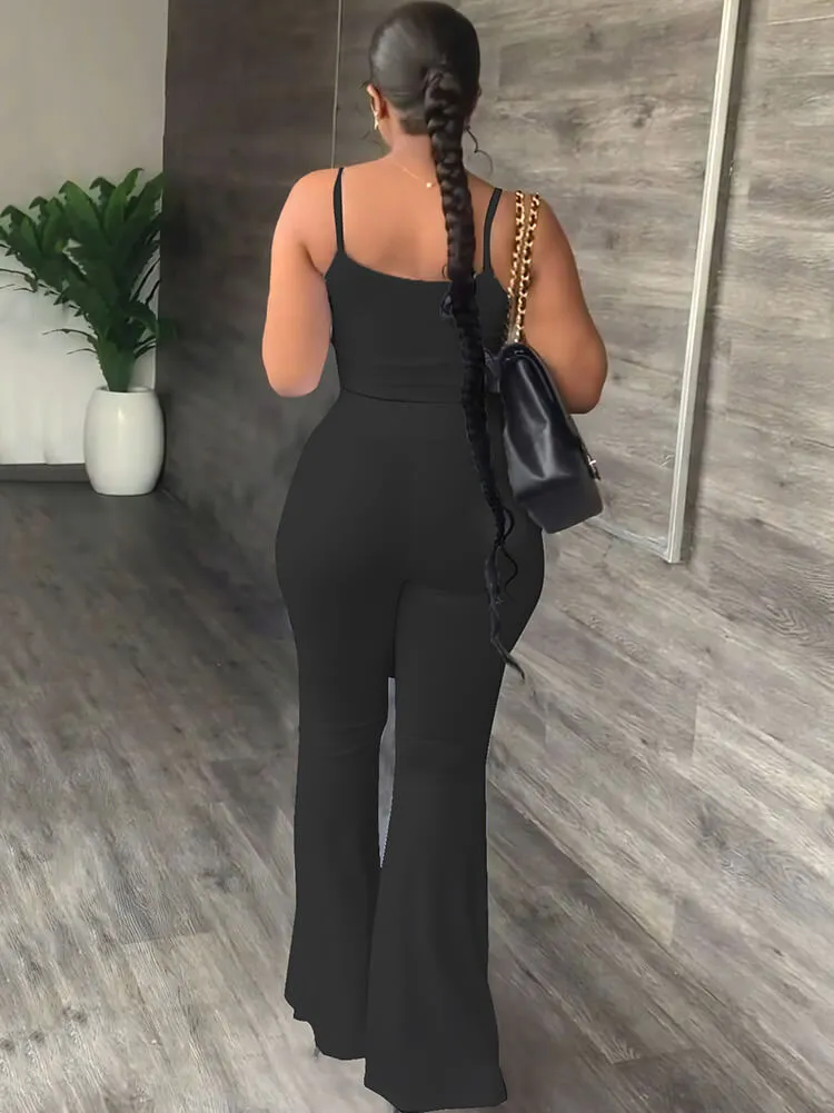 Two Piece Spaghetti Strap Tank Top & FlAre Pants