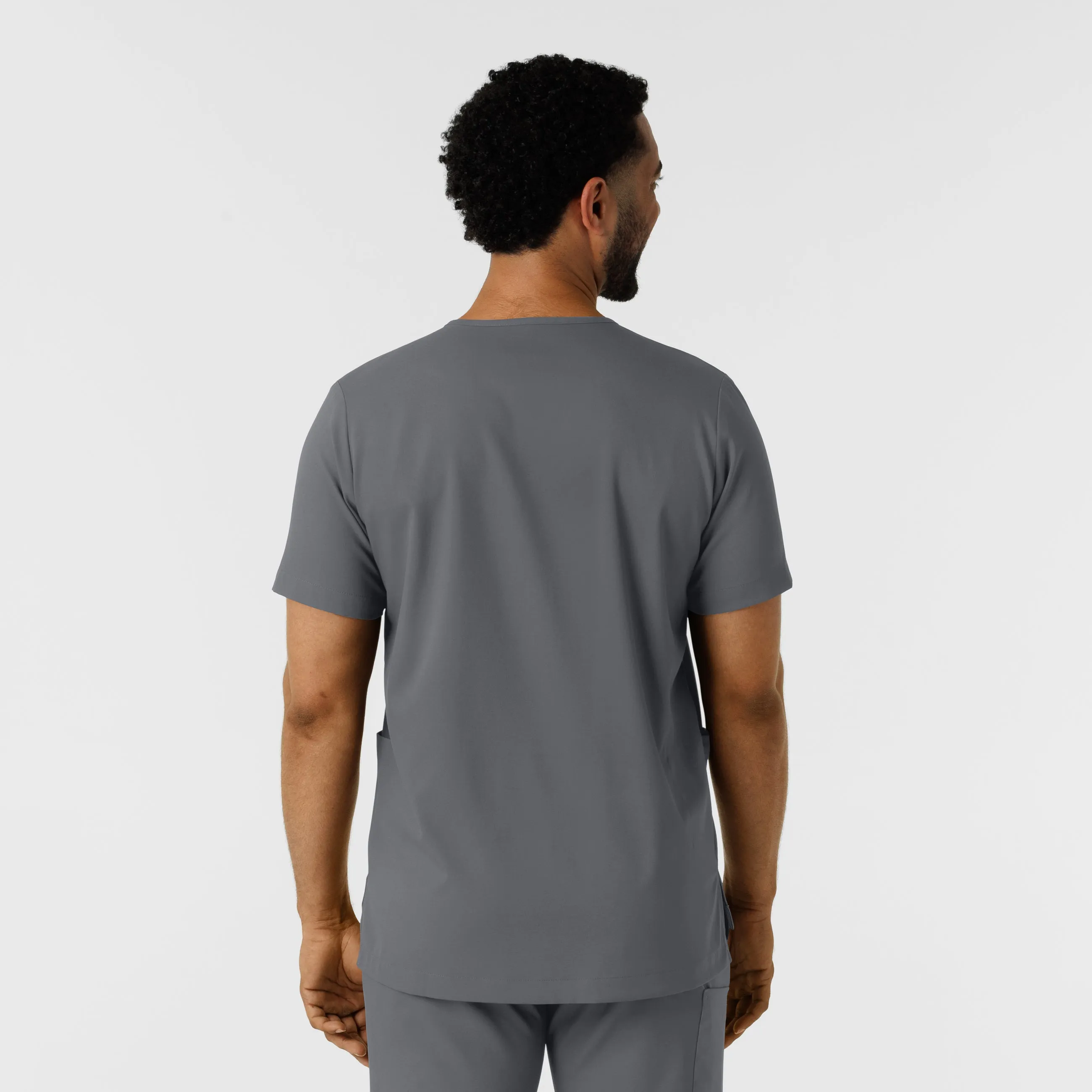 UMSL Boundless Men's Multi Pocket V-Neck Scrub Top with Logo