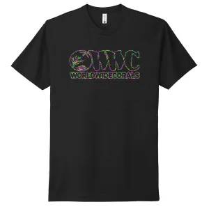 UV Ink Neon Logo Coral Pattern T-Shirt