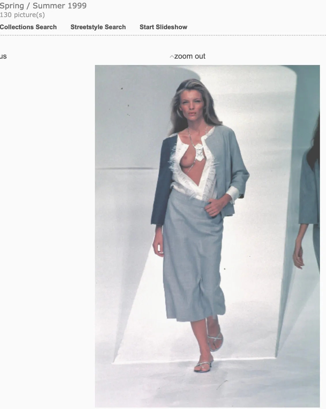 Valentino S/S 1999 Runway Skirt Suit Look 8