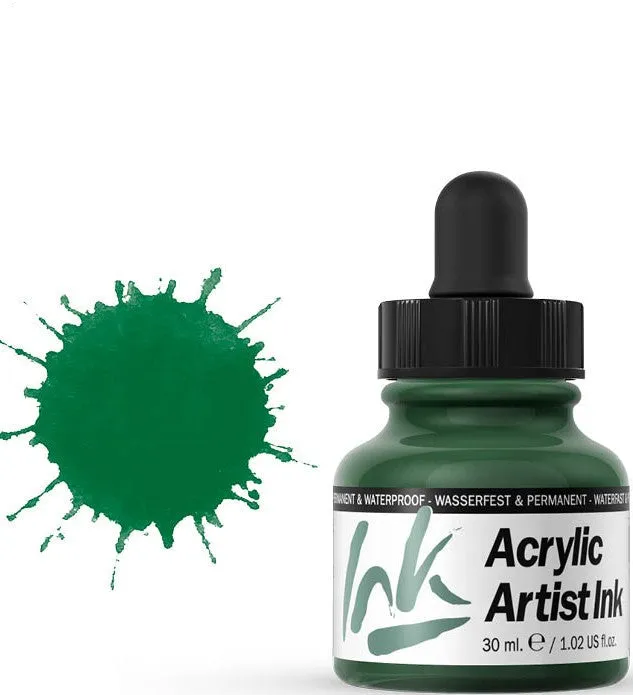 VALLEJO ACRYLIC ARTIST INK 30ML. DARK GREEN