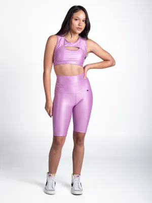 Vibes High Waist Biker-Lilac