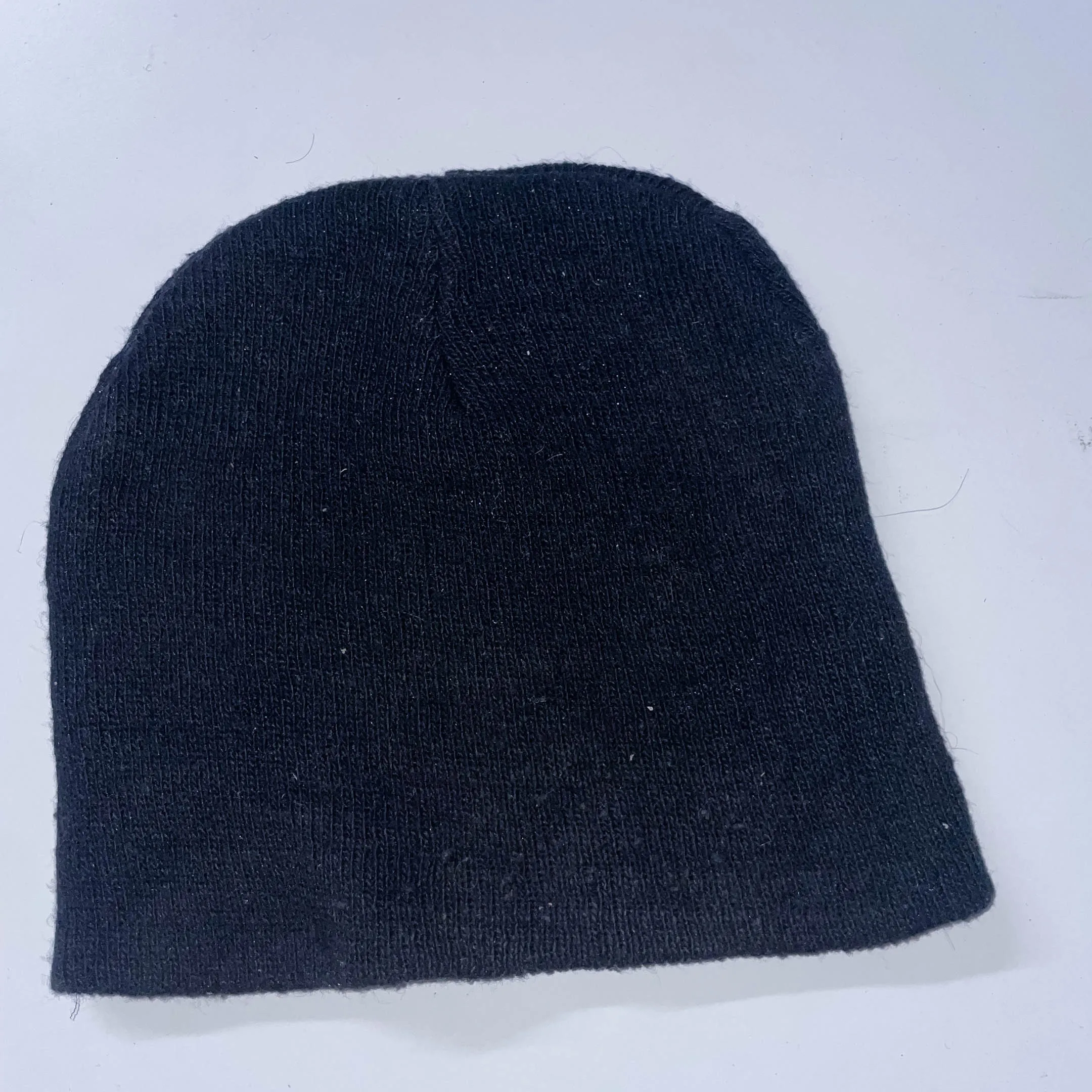 Vintage Black studded skull embroidery beanie winter hat