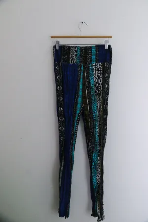 Vintage cherokee paisley print blue womens pant