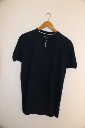 Vintage Fila plain blue medium mens t-shirt