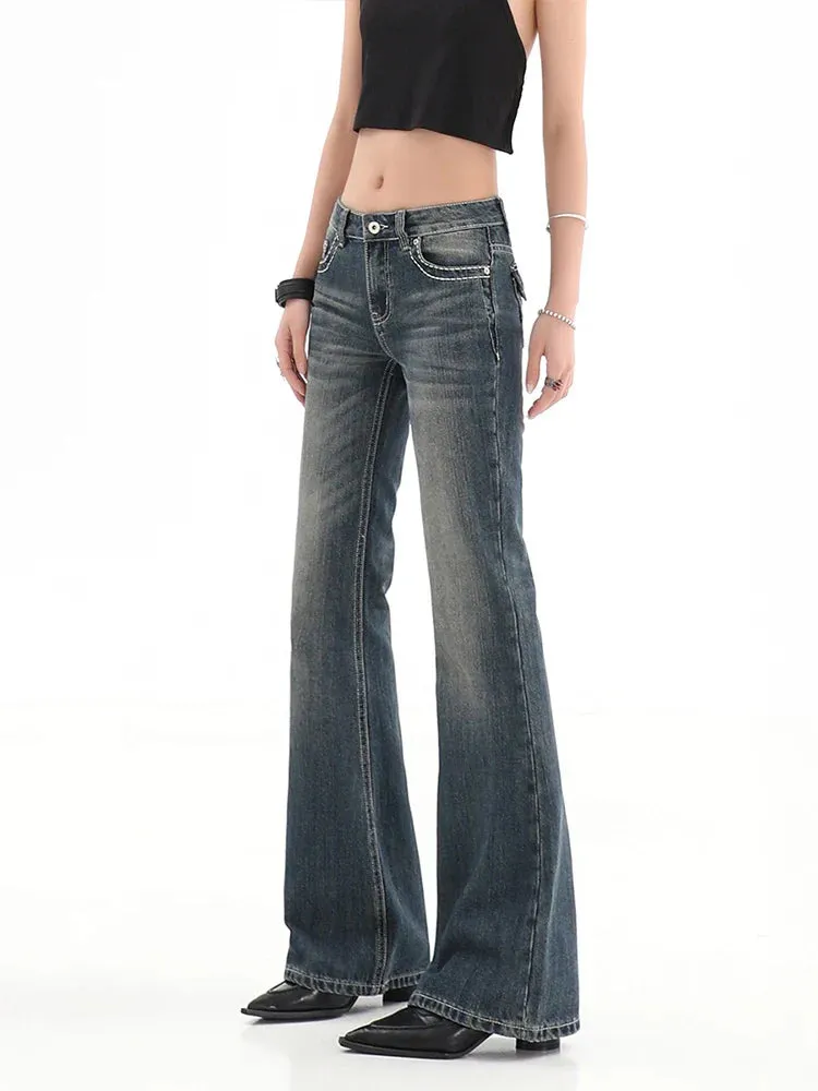 Vintage High Waist Summer Street Style Flared Jeans