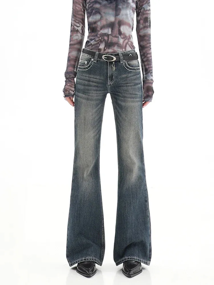 Vintage High Waist Summer Street Style Flared Jeans