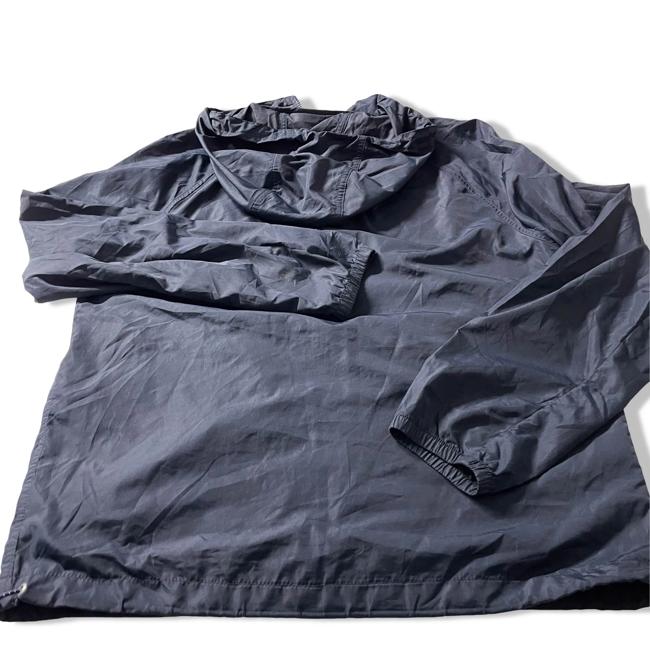 Vintage J.Crew Mercantile blue hooded rain jacket in S| Made in Vietnam|L26 W21|SKU 3844