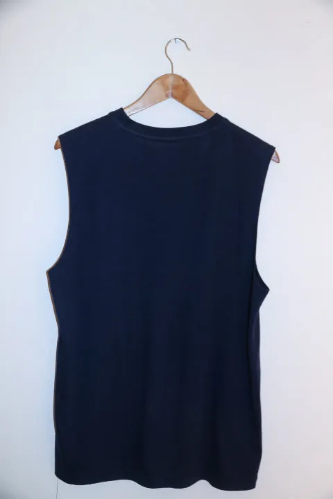 Vintage Lecoq Sportif mens gym blue Xlarge tank top