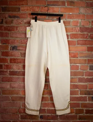 Vintage Lizsport Deadstock Linen Pants 80s White Size 10