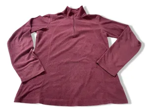 Vintage men's Columbia sportwear brown fleece 1/4 zip high neck jacket in S|L27 W23|SKU 4103