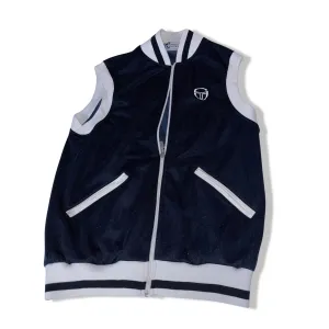 Vintage Sergio Tacchini navy sleeveless full zip unisex Italia jacket | M | 3638