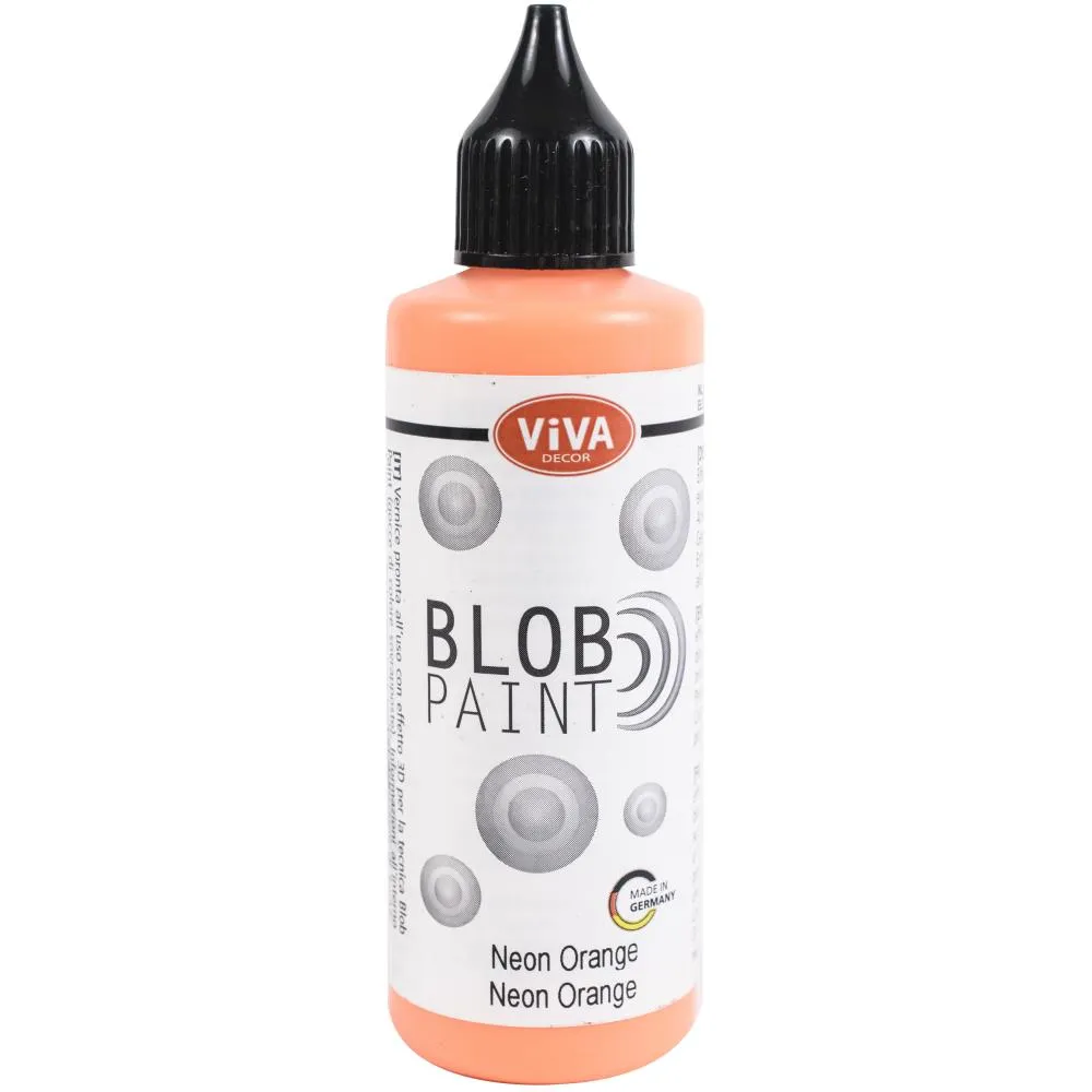 Viva Decor Neon Blob Paint 90ml - Neon Orange*