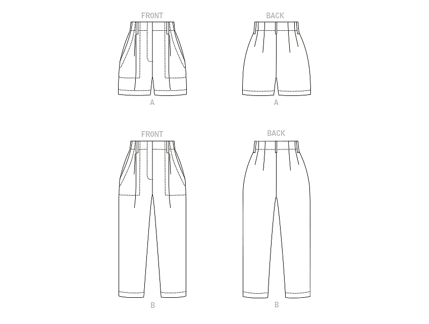 Vogue sewing pattern 1900 Misses' Shorts and Pants
