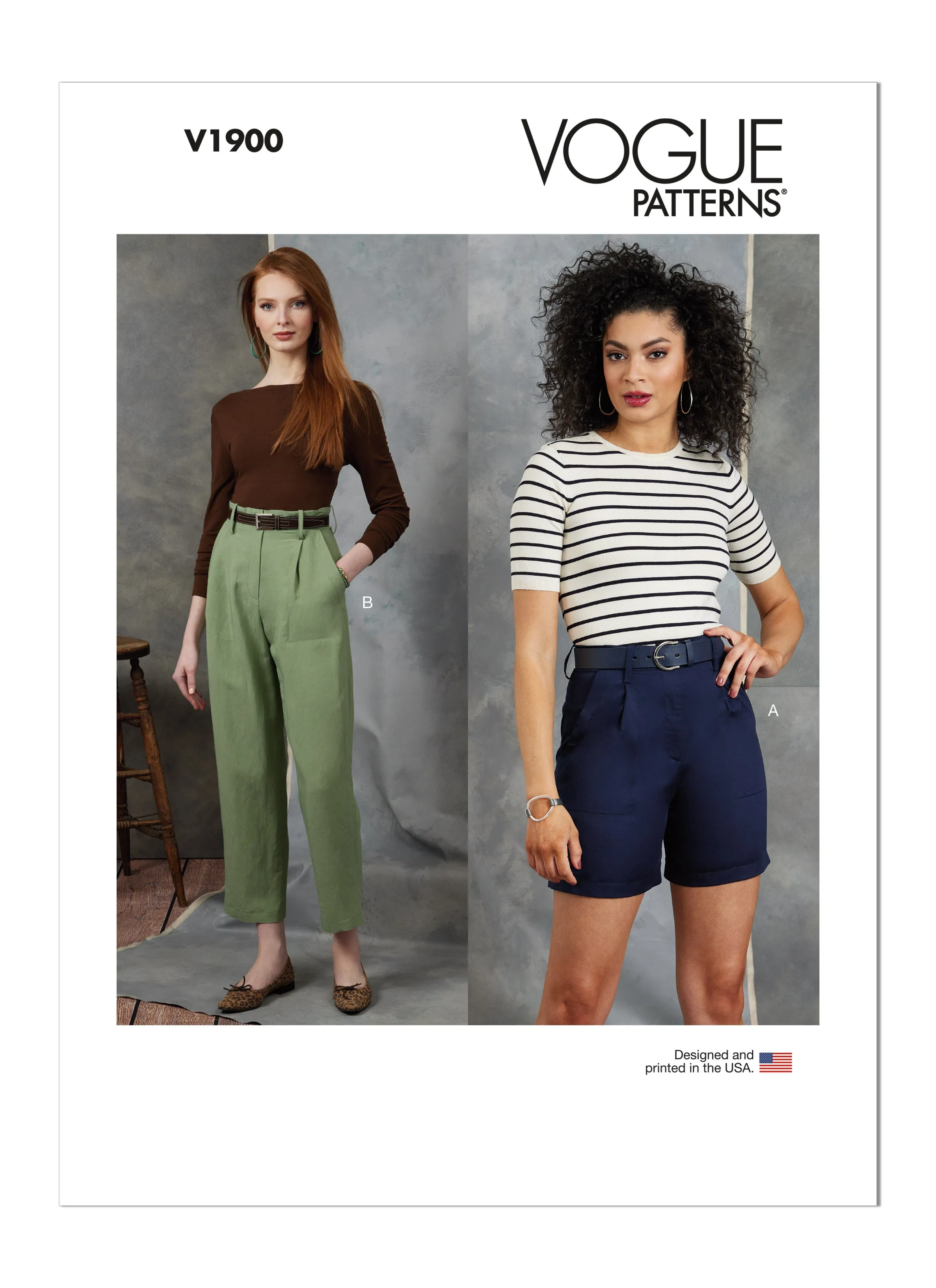 Vogue sewing pattern 1900 Misses' Shorts and Pants