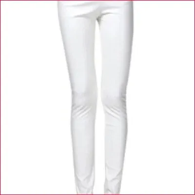 White High Waist Leather Leggings for a Pure Collection