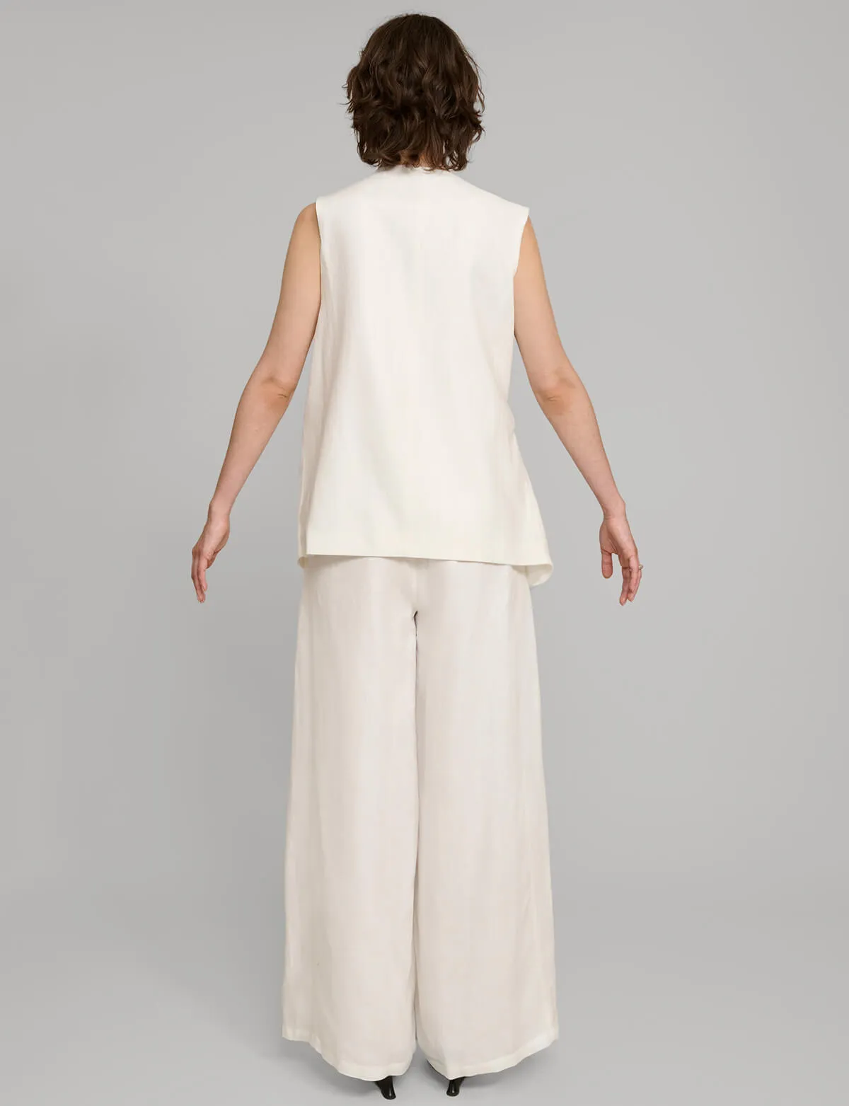 White Oversized Wrap Vest