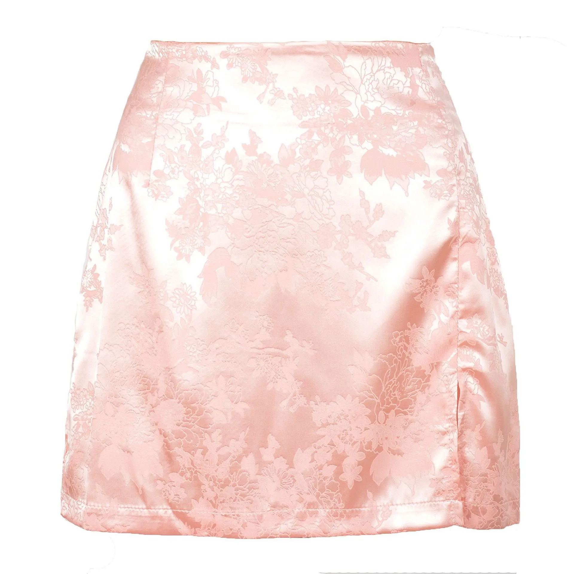 Women Sexy Temperament Commute Satin High Waist Zipper Skirt