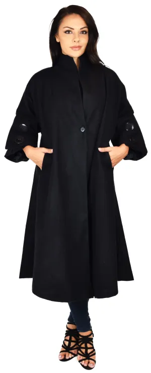 Women Swing Jacket/Coat,Designer Coat, European Style Coat,  Regular and Plus Size Coat, Heavy Wool blend Coat,  Swing Coat. Oversized Coat