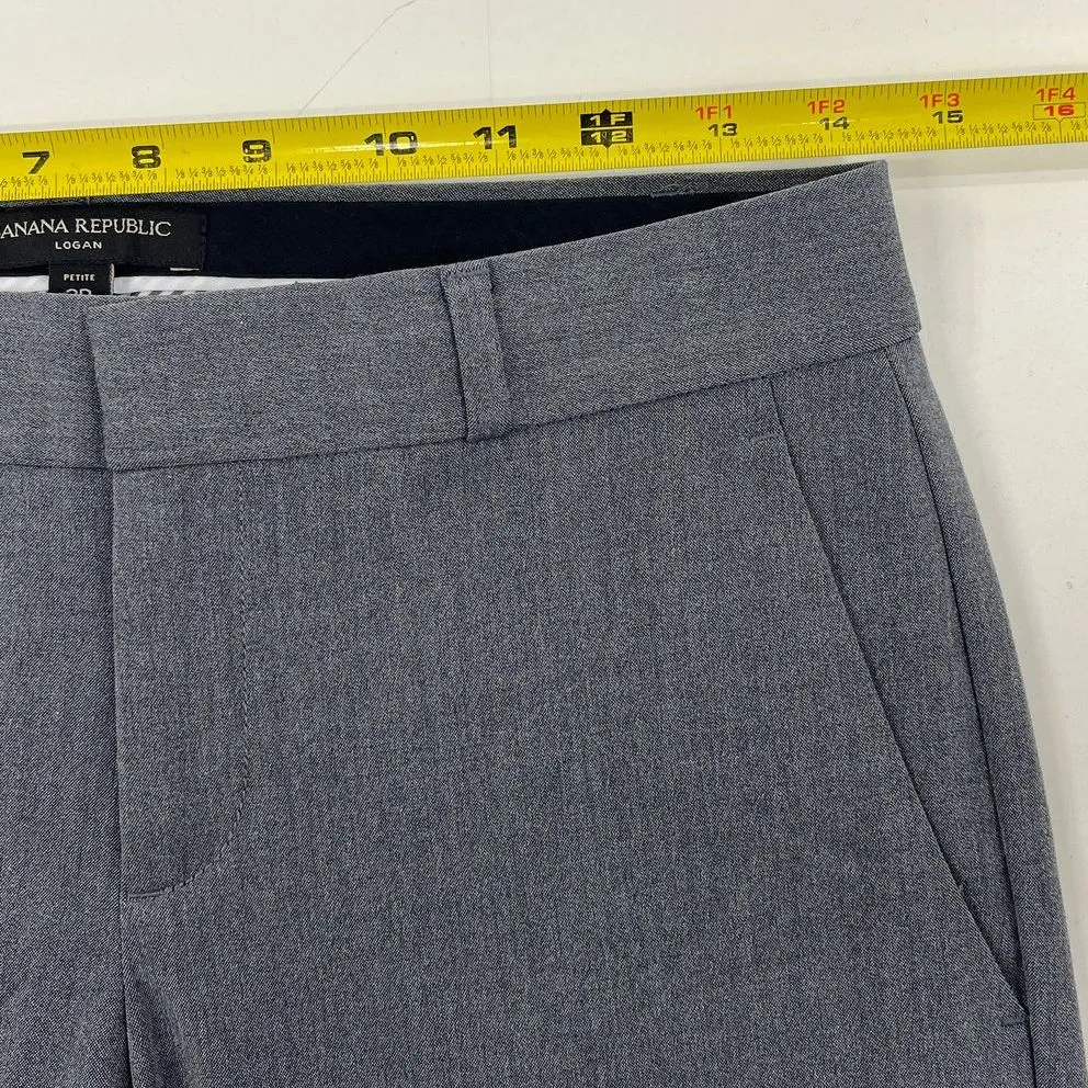 Women's Banana Republic Logan Grey Slacks Dress Pants - Size 2P