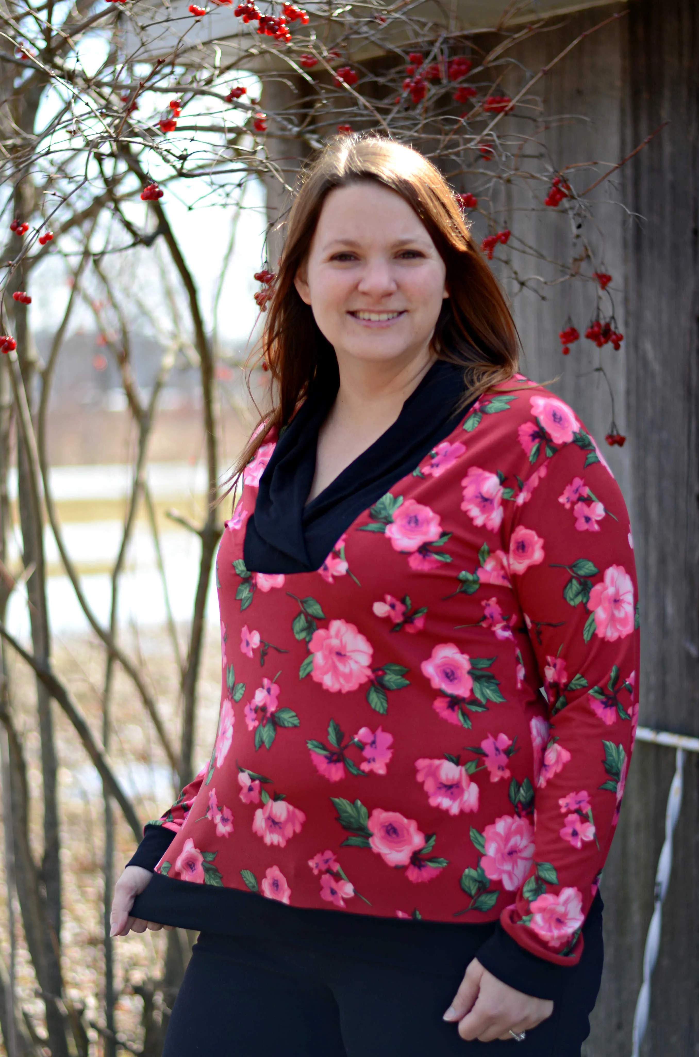 Women's Carolyn Shawl Collar Sweater Pullover sewing pattern XS-XXXL